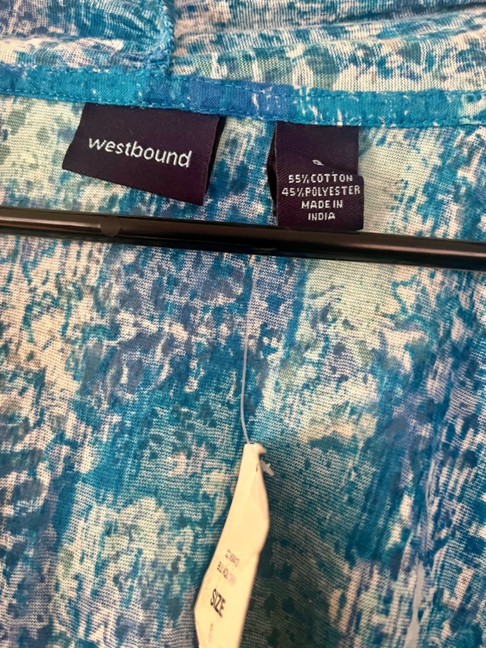 Westbound Blue Teal Open Front Cardigan-NWT - Picture 2 of 3